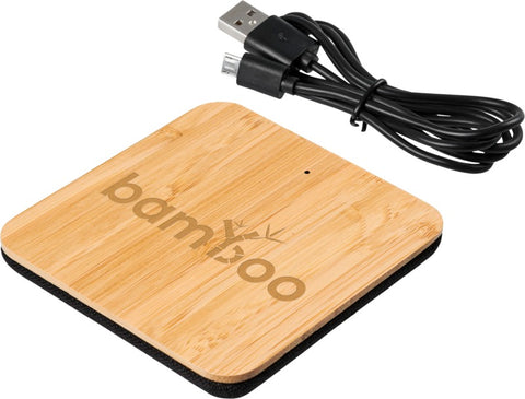 Bamboo & Fabric Wireless Powerbank