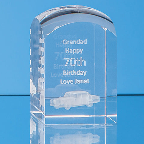 3D Engraved Crystal Domed Towers