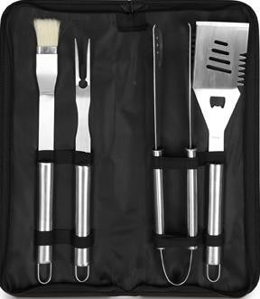 4 Piece Barbeque Set in Black Cases - Adband