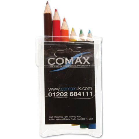 6 Pack Mini Colouring Pencils