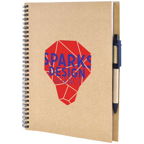 A4 Recycled Card Notebook and Pen