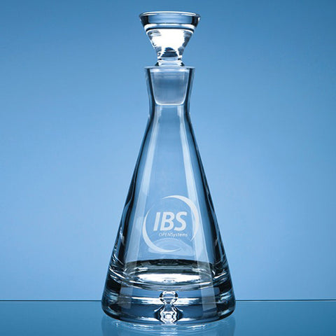 Handmade Bubble Base Pyramid Decanters