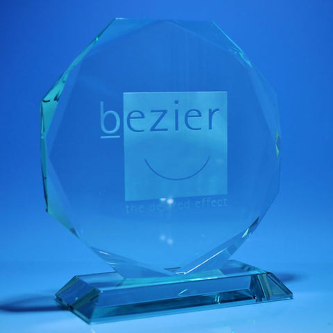 Medium Jade Glass Round Plaque