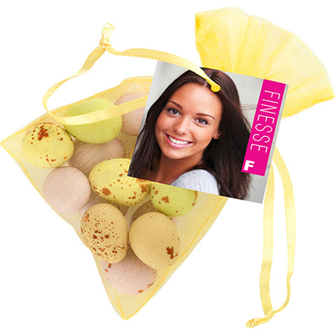 Organza Bags with Mini Eggs