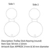 Round Trolley Token Stick Keyrings  - Image 2