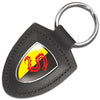 Templar Shield Leather Keyfobs