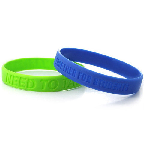 debossed silicone wristbands | Adband