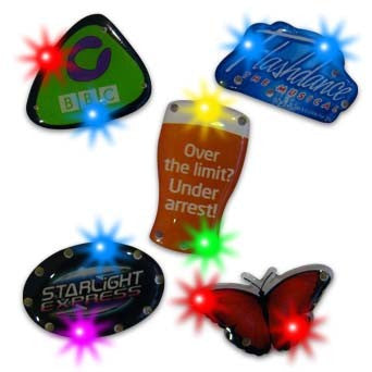 flashing plastic badges | Adband