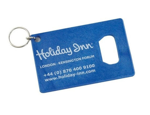 flat plastic bottle opener keyrings | Adband
