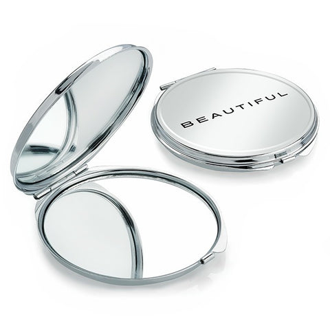 Chrome Double Mirror Compact Mirror