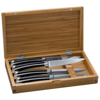 lavello 4 piece steak knife set in brown | Adband