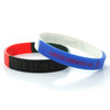 debossed ink infilled silicone wristbands | Adband