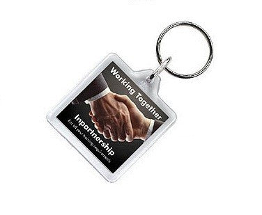 square plastic keyrings | Adband