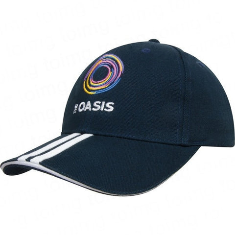 striped peak baseball hat | Adband