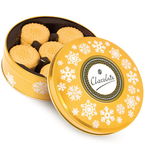 Gold Shortbread Biscuit Tins