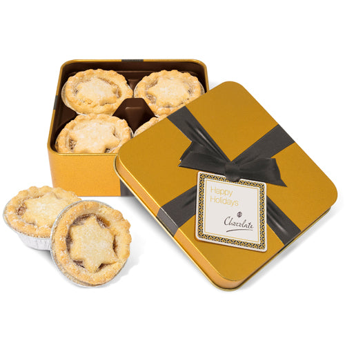 Gold Small Square Mince Pie Tins Promotional Sweets and Drinks Adband