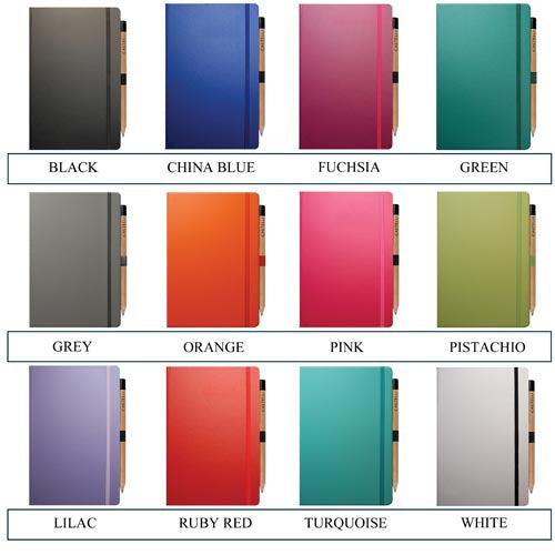 Ivory Matra Medium Notebooks with Pencil | Promotional Paper Products ...