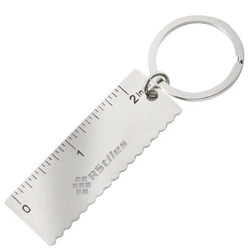 Label Key Rings Ruler Metal Ruler Keyrings | Promotional Key Rings – Adband