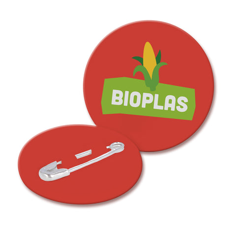 Bio Plastic Pin Badges