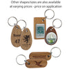 Real Wood Oval Keyrings  - Image 4