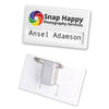 Recycled Plastic Name Badge with Combi Clip