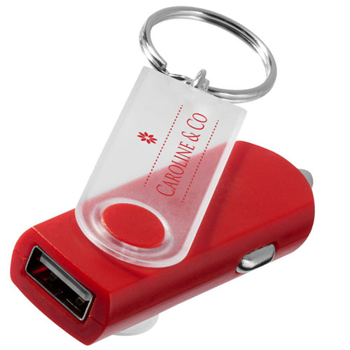 Swivel Car Charger USB Keyrings | Promotional Gadgets and Technology ...