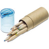 12 Coloured Pencils And Sharpener Tube  - Image 3