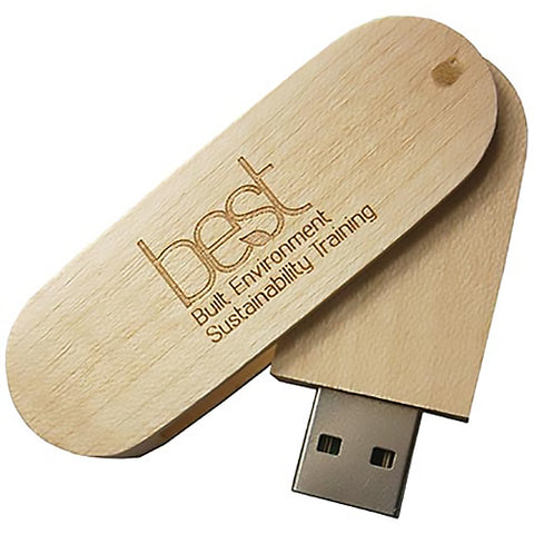 USB Eco Wooden Twist Flashdrives