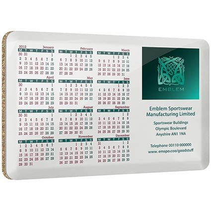Aluminium Calendar Coasters