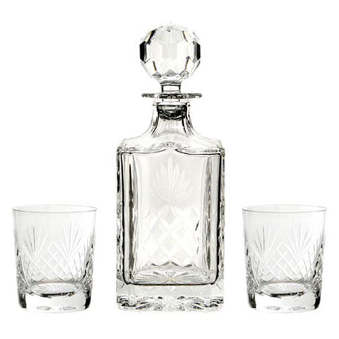 Large Crystal Decanter and Glass Sets