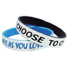 debossed dual layer silicone wristbands | Adband