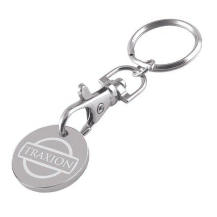 Engraved Trolley Coin Keyrings