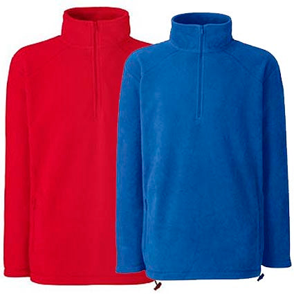 Fruit of the Loom Half Zip Fleece Promotional Clothing Adband