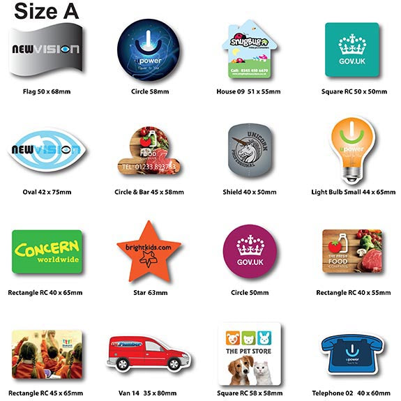 Shaped Flexible Fridge Promotional Badges and Adband